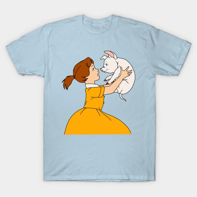 Charlotte’s Web Fern and Wilbur T-Shirt by GoneawayGames